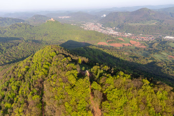 Photographie aérienne de Tour Hohenberg à Birkweiler dans le département Rhénanie-Palatinat, Allemagne