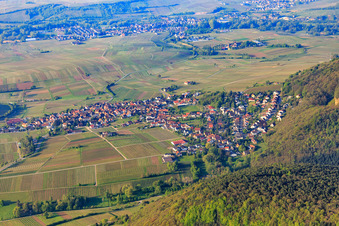 Vue aérienne de Du nord à Frankweiler dans le département Rhénanie-Palatinat, Allemagne