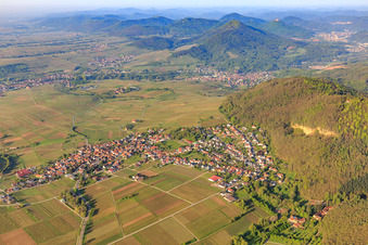 Vue aérienne de Du nord à Frankweiler dans le département Rhénanie-Palatinat, Allemagne