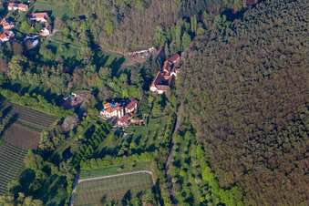 Vue aérienne de Hainbachtal à Gleisweiler dans le département Rhénanie-Palatinat, Allemagne