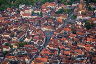 Wissembourg dans le département Bas Rhin, France d'en haut