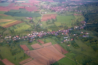 Gœrsdorf dans le département Bas Rhin, France vue d'en haut