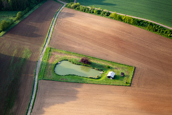Seebach dans le département Bas Rhin, France d'un drone