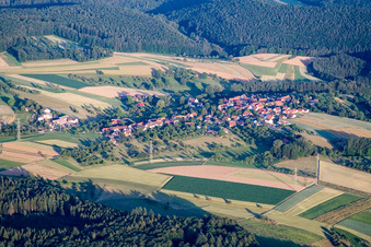 Vue aérienne de De l'est à le quartier Bargen in Engen dans le département Bade-Wurtemberg, Allemagne