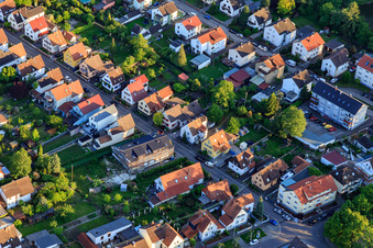 Vue aérienne de Chantier de construction MFH Waldstr à Kandel dans le département Rhénanie-Palatinat, Allemagne