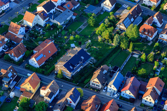 Vue oblique de Chantier de construction MFH Waldstr à Kandel dans le département Rhénanie-Palatinat, Allemagne