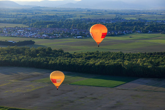 Vue aérienne de Ballons jumeaux Pfalzgas à Steinweiler dans le département Rhénanie-Palatinat, Allemagne