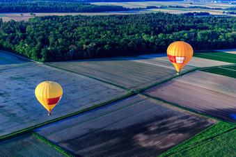 Vue oblique de Ballons jumeaux Pfalzgas à Steinweiler dans le département Rhénanie-Palatinat, Allemagne