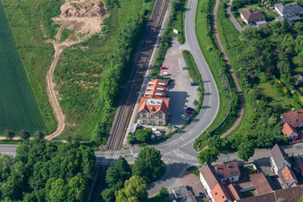 Vue aérienne de Hôtel zum Bahnhof 1894 à Rohrbach dans le département Rhénanie-Palatinat, Allemagne