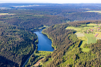 Vue aérienne de Barrage de Nagold à Grömbach dans le département Bade-Wurtemberg, Allemagne