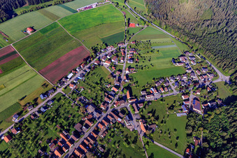 Vue aérienne de Ancienne Poststr à le quartier Herzogsweiler in Pfalzgrafenweiler dans le département Bade-Wurtemberg, Allemagne