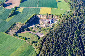 Vue aérienne de Carrière Glatten à Glatten dans le département Bade-Wurtemberg, Allemagne