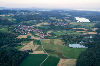 Vue oblique de Radolfzell à Radolfzell am Bodensee dans le département Bade-Wurtemberg, Allemagne