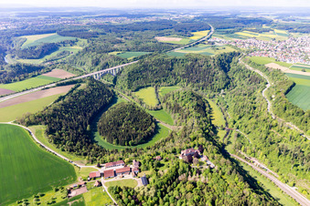 Vue aérienne de François comte de Bissingen à Rottweil dans le département Bade-Wurtemberg, Allemagne