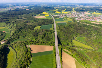 Photographie aérienne de Pont A81 Neckartal à Rottweil dans le département Bade-Wurtemberg, Allemagne
