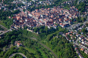 Vue aérienne de Vieille ville à Rottweil dans le département Bade-Wurtemberg, Allemagne