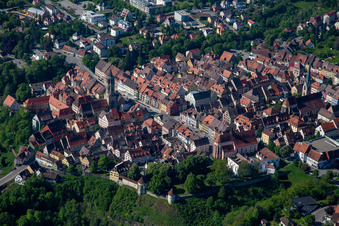 Vue aérienne de Vieille ville à Rottweil dans le département Bade-Wurtemberg, Allemagne