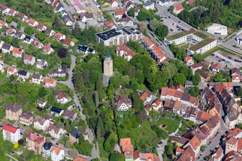 Vue aérienne de Haute tour à Rottweil dans le département Bade-Wurtemberg, Allemagne