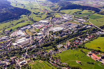 Vue aérienne de Zone commerciale Sud à Rottweil dans le département Bade-Wurtemberg, Allemagne