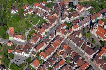 Vue aérienne de Porte Noire à Rottweil dans le département Bade-Wurtemberg, Allemagne