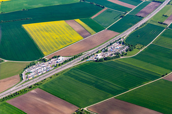 Photographie aérienne de Aire de service A81 Neckarburg Ouest à Dietingen dans le département Bade-Wurtemberg, Allemagne