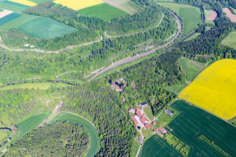 Vue aérienne de François comte de Bissingen à Dietingen dans le département Bade-Wurtemberg, Allemagne