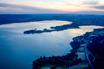 Vue aérienne de Mettnauspitze à Radolfzell am Bodensee dans le département Bade-Wurtemberg, Allemagne