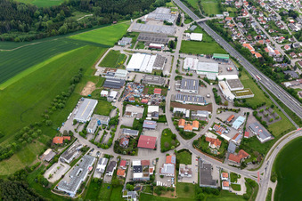 Vue aérienne de Quartier Engstlatt in Balingen dans le département Bade-Wurtemberg, Allemagne