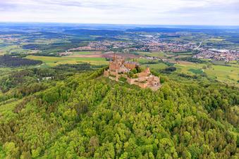 Vue d'oiseau de Château de Hohenzollern à le quartier Zimmern in Bisingen dans le département Bade-Wurtemberg, Allemagne