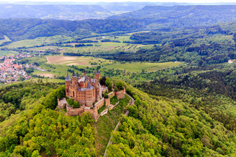 Photographie aérienne de Château de Hohenzollern à le quartier Zimmern in Bisingen dans le département Bade-Wurtemberg, Allemagne