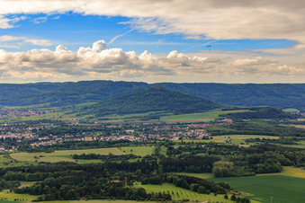Vue aérienne de Vue de la ville depuis le sud à Hechingen dans le département Bade-Wurtemberg, Allemagne