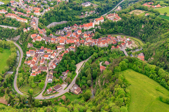 Vue aérienne de À La Haye à Haigerloch dans le département Bade-Wurtemberg, Allemagne