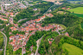 Vue aérienne de Obertorstr à Haigerloch dans le département Bade-Wurtemberg, Allemagne