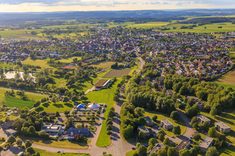 Vue aérienne de Haigerlocher Straße depuis le sud-est à Empfingen dans le département Bade-Wurtemberg, Allemagne