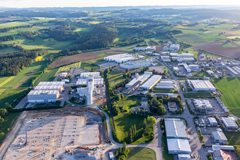 Vue aérienne de Zone industrielle Industriestraße à Horb am Neckar dans le département Bade-Wurtemberg, Allemagne