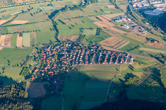 Vue aérienne de Unterentesbach à le quartier Unterentersbach in Zell am Harmersbach dans le département Bade-Wurtemberg, Allemagne