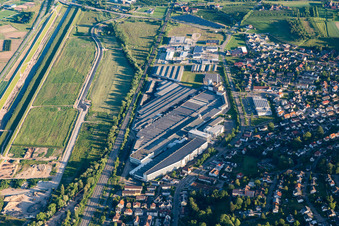Vue aérienne de Locaux d'Aliseo Art Projects avec salles, bâtiments d'entreprise et installations de production à Gengenbach dans le département Bade-Wurtemberg, Allemagne