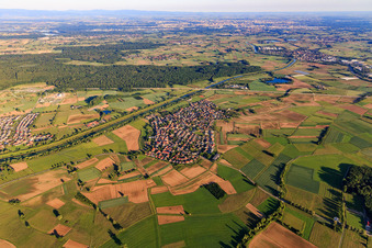 Vue aérienne de De l'est à le quartier Griesheim in Offenburg dans le département Bade-Wurtemberg, Allemagne
