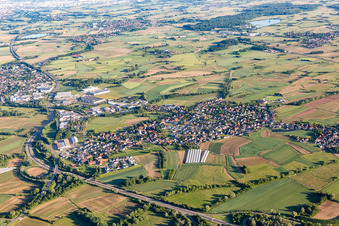 Vue aérienne de Quartier Sand in Willstätt dans le département Bade-Wurtemberg, Allemagne