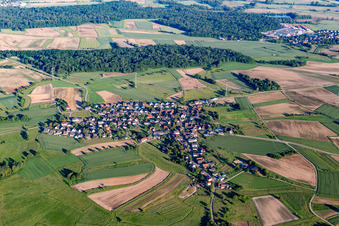 Vue aérienne de De l'est à le quartier Zierolshofen in Kehl dans le département Bade-Wurtemberg, Allemagne