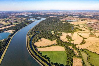 Vue aérienne de La Wantzenau dans le département Bas Rhin, France