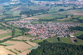 Photographie aérienne de Rohrwiller dans le département Bas Rhin, France