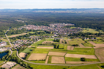 Enregistrement par drone de Soufflenheim dans le département Bas Rhin, France