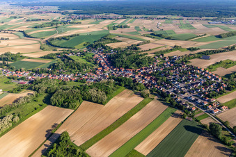Enregistrement par drone de Neewiller-près-Lauterbourg dans le département Bas Rhin, France