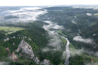 Photographie aérienne de Gorges du Danube à Fridingen an der Donau dans le département Bade-Wurtemberg, Allemagne