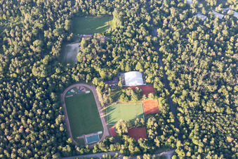 Vue aérienne de MTV à le quartier Oststadt in Karlsruhe dans le département Bade-Wurtemberg, Allemagne