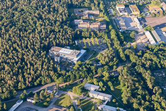 Vue aérienne de DFS à le quartier Waldstadt in Karlsruhe dans le département Bade-Wurtemberg, Allemagne