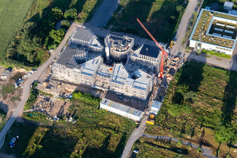 Chantier de construction du LTC - Linder Technology Campus dans la Wilhelm-Schickard-Straße dans le parc technologique Karlsruhe à le quartier Rintheim in Karlsruhe dans le département Bade-Wurtemberg, Allemagne d'en haut