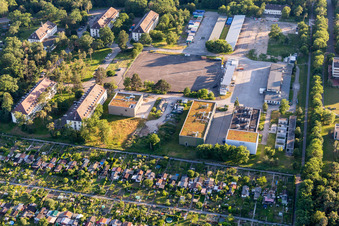 Vue aérienne de Campus Est du KIT à le quartier Rintheim in Karlsruhe dans le département Bade-Wurtemberg, Allemagne