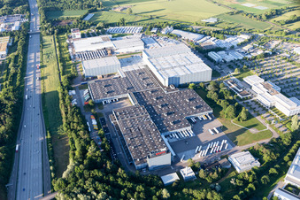 Vue oblique de Robert Bosch à le quartier Durlach in Karlsruhe dans le département Bade-Wurtemberg, Allemagne